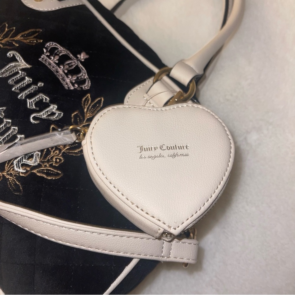Juicy Couture Black Satchel with White Accents - Picture 9 of 13